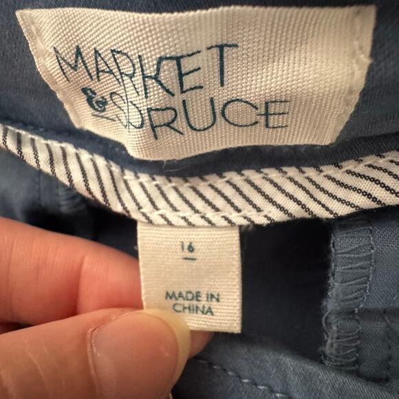 41 Hawthorn Women’s Slant Pocket Pants Blue Cotton Blend Mid Rise NWT Size 16 - Picture 6 of 8